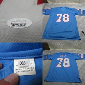 Curley Culp Houston Oilers Signed Jersey Mens XL NSCC Chicago 2013 Authenticated